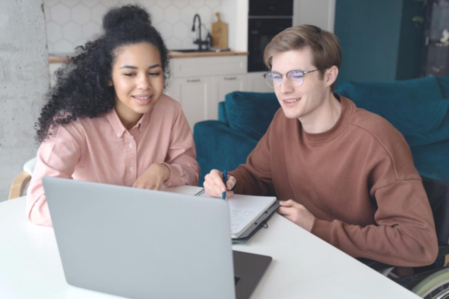 Business professionals analyzing financial data and charts